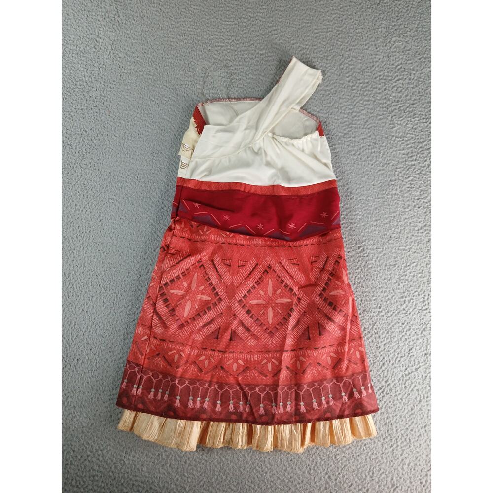 Disney Moana 2 Costume Girls Small (4-6X) Red Kids Dress NWOT - Picture 5 of 7